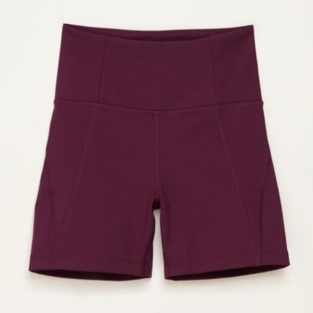 Girlfriend Collective Plum High-Rise Run Short